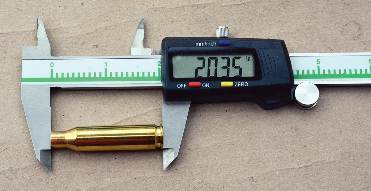The maximum case length for the 7mm-08 is 2.035 inches, while suggested trim to length is 2.025 inches.